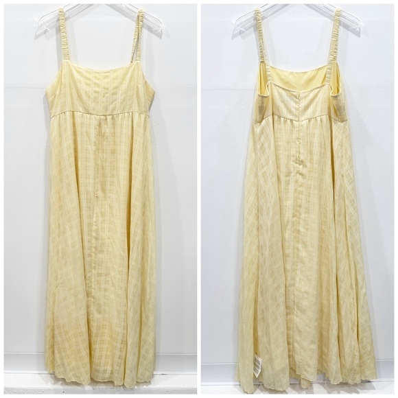 ASOS Design Maternity Yellow Maxi Dress Flowy Size 12 - Picture 1 of 7